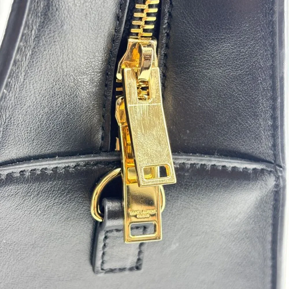 Saint Laurent Small Monogram Cabas Bag Black